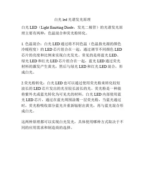 白光led光谱发光原理