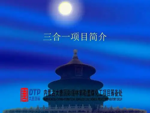 鲁奇(MTP)三合一项目简介(甲醇制烯烃)