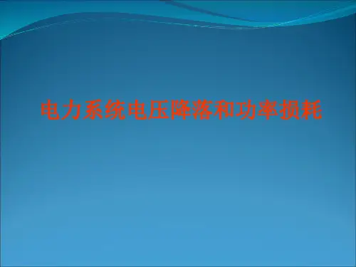 9-10电力系统电压降落和功率损耗剖析