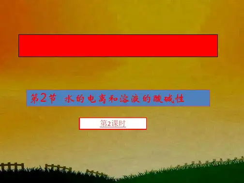 人教版化学选修四3.2水的电离和溶液的酸碱性(共17张PPT)