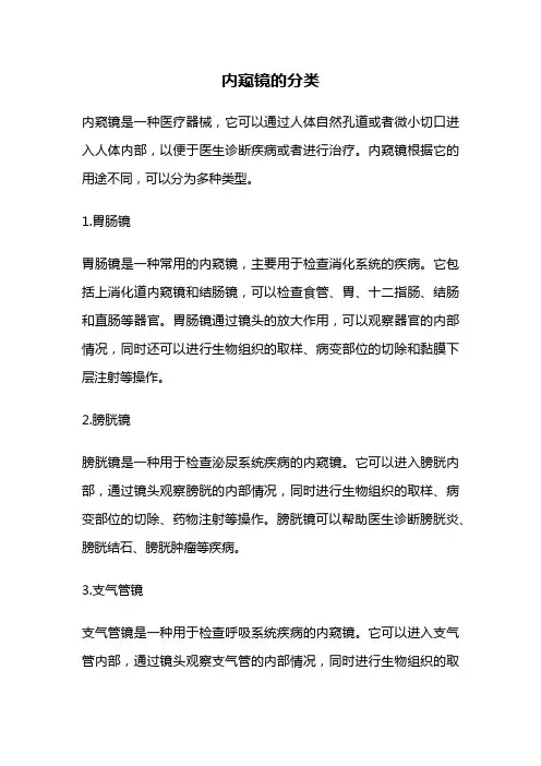 内窥镜的分类
