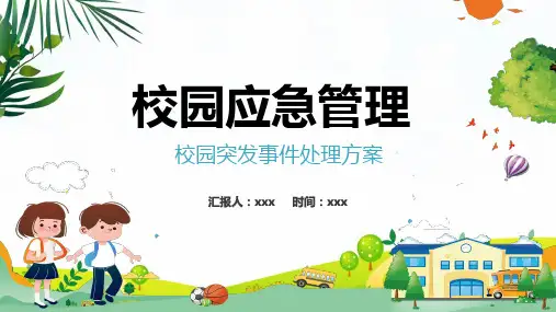 校园突发事件应急管理预案教育课件ppt模板