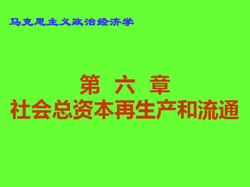 政治经济学 第六章 社会总资本再生产和流通