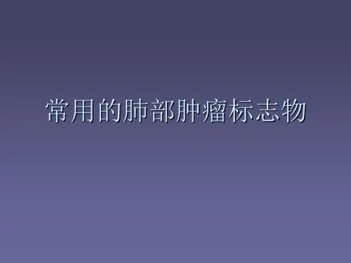 常用的肺癌肿瘤标志物PPT课件