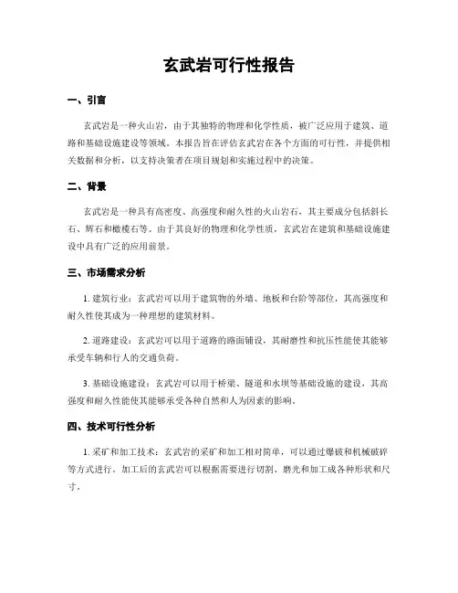 玄武岩可行性报告
