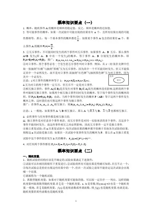 概率知识点