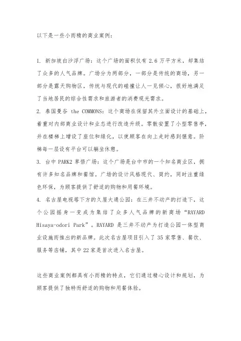小而精案例