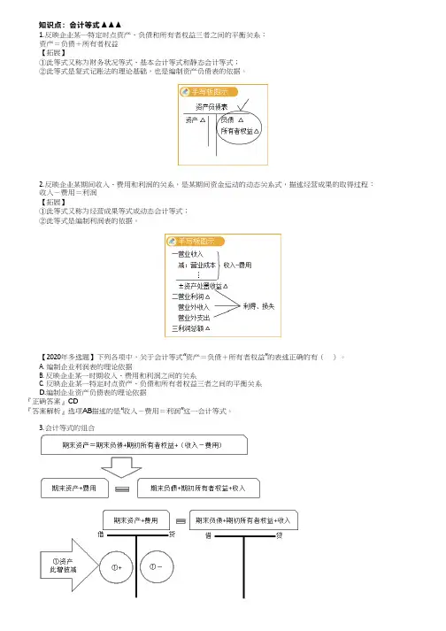 初级会计实务：会计等式