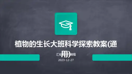 植物的生长大班科学探索教案(通用)ppt