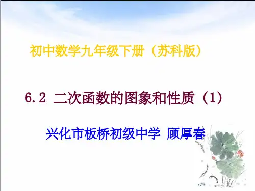 次函数的图象和性质1江苏省兴化市板桥初级中学顾厚春