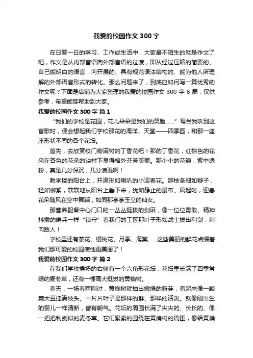 我爱的校园作文300字