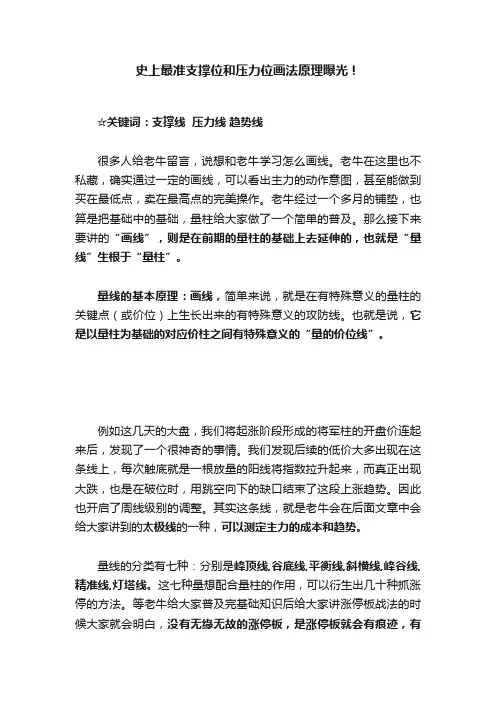 史上最准支撑位和压力位画法原理曝光！