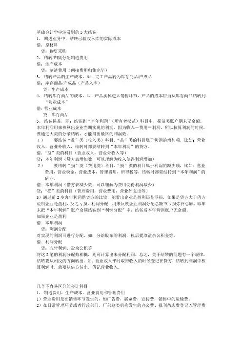 会计科目 “借方”或“贷方”的记忆方法