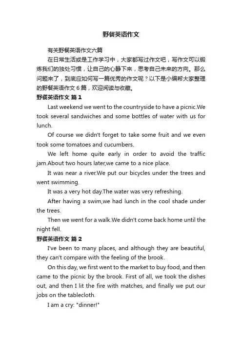 有关野餐英语作文六篇