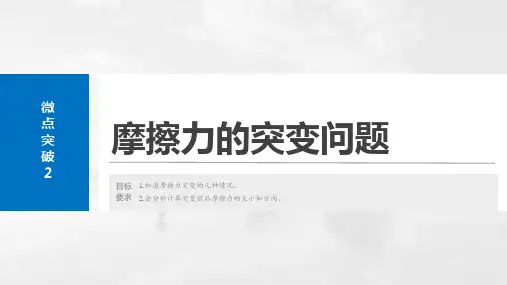 高中物理复习 微点突破2 摩擦力的突变问题 (2)