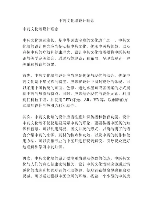 中药文化墙设计理念