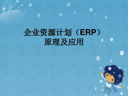 企业资源计划(ERP)原理及应用