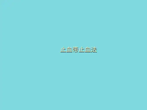 止血带止血法(分析“使用”)共10张