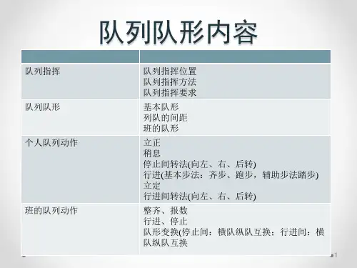 体育教师技能大赛队列队形动作ppt课件