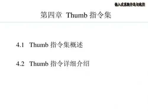 04第四章 Thumb 指令集