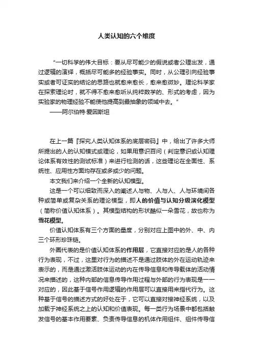 人类认知的六个维度