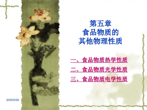 第五章食品物质的其他物理性质