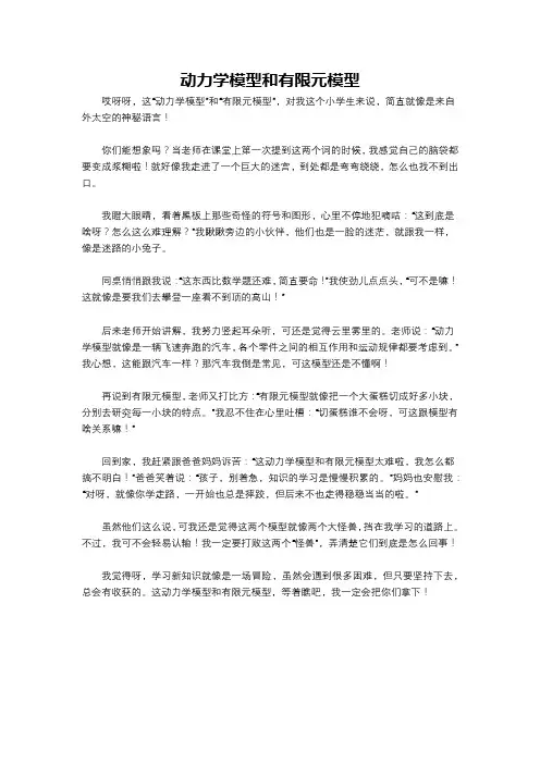动力学模型和有限元模型