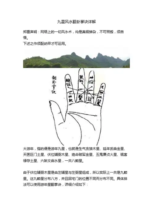 九星风水翻卦掌诀详解