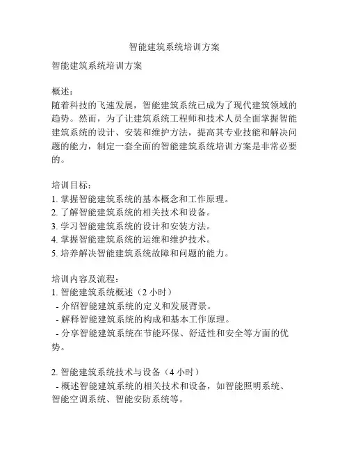 智能建筑系统培训方案