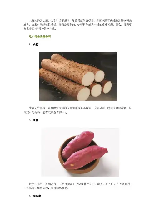 吃什么养胃 养胃护胃7种食物!!!