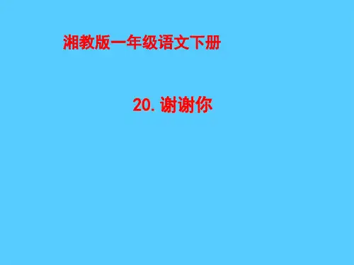 《谢谢你》PPT课件