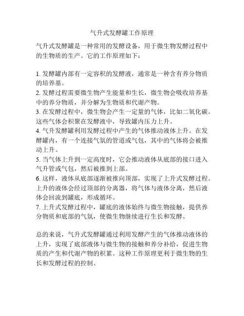 气升式发酵罐工作原理