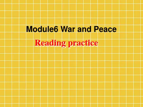 外研版高中英语选修6 Module6 War and Peace课件