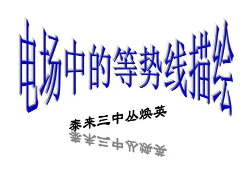 高二物理电场中等势线描绘