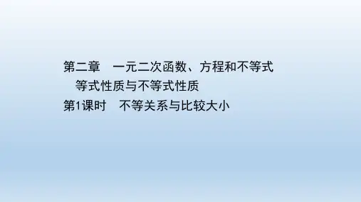 高中数学新人教A版必修第一册 2.1.1 不等关系与比较大小 课件(39张) 