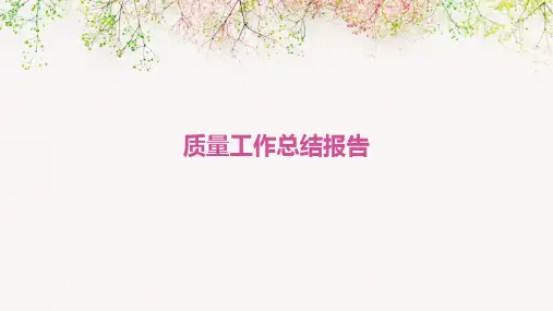 质量工作总结报告PPT