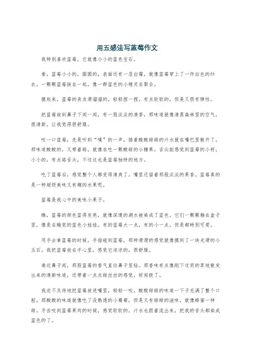 用五感法写蓝莓作文