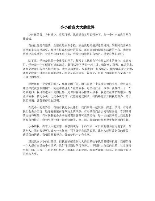 小小的我大大的世界
