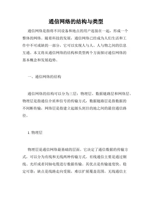 通信网络的结构与类型