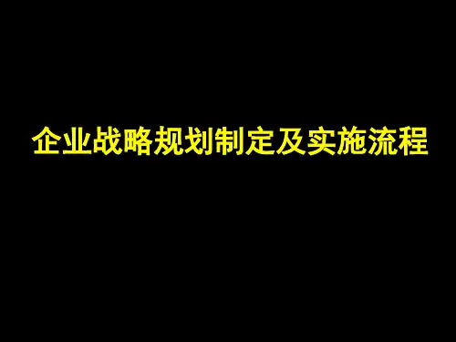 战略规划制定及实施流程