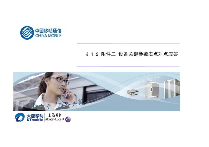 大唐移动设备关键参数表
