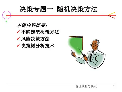 决策专题一 随机决策方法