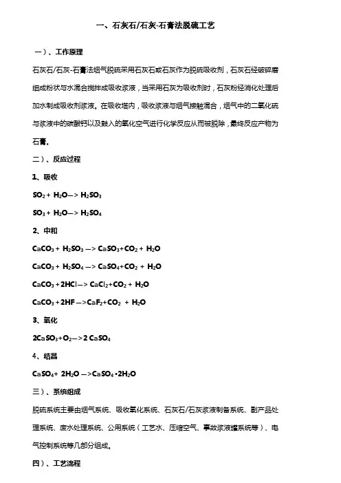 四种脱硫方法工艺简介