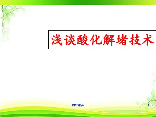 酸化解堵技术  ppt课件