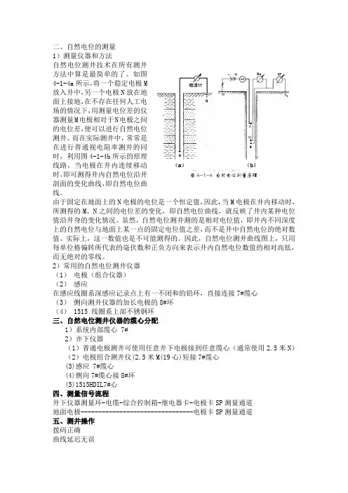 二、自然电位的测量
