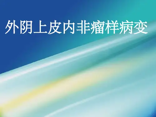 外阴上皮内非瘤样病变课件