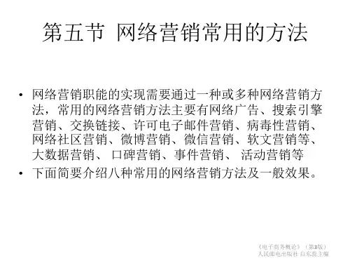 电子商务课件-网络营销常用的方法
