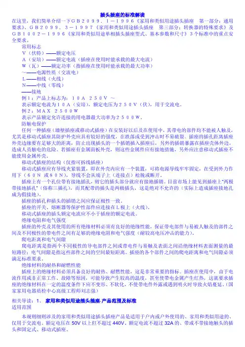 插头插座标准解读