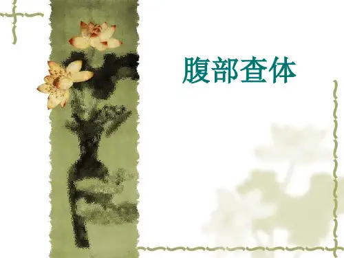 (精品) 腹部查体 PPT课件