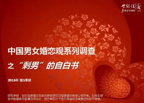 中国男女婚恋观念系列调查
